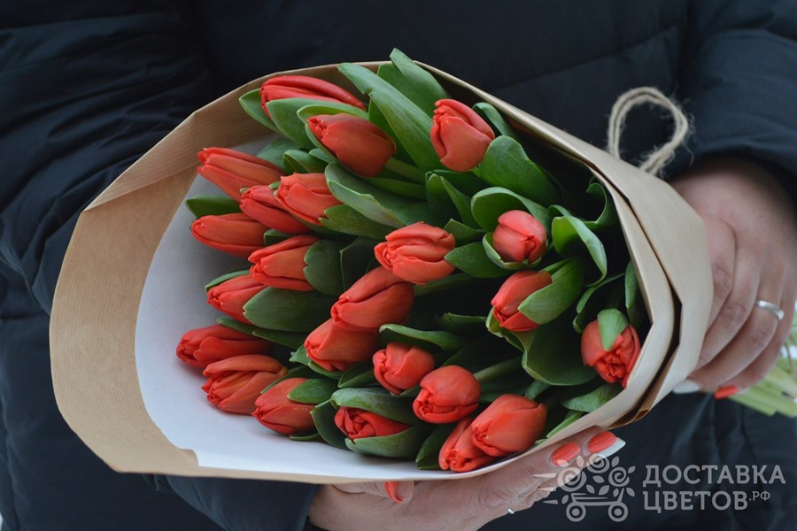 Букет Красные тюльпаны